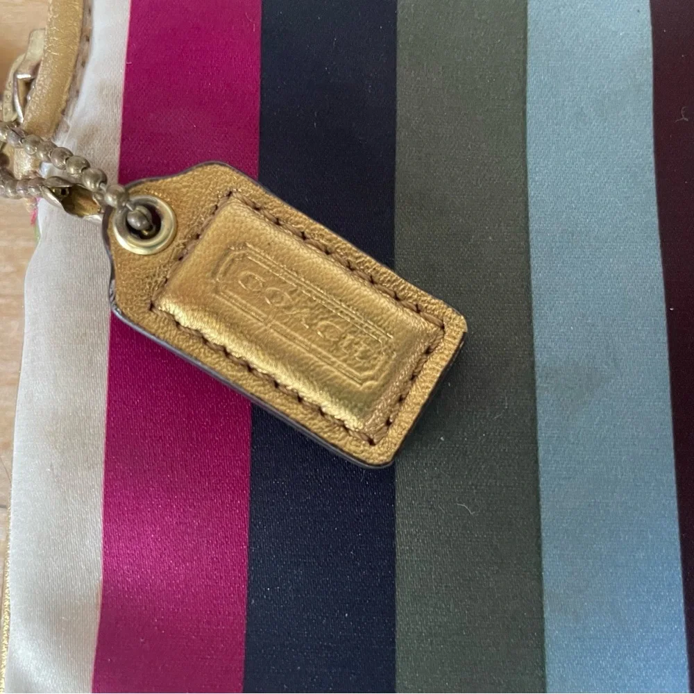 Coach Multicolor Striped and LeatherTablet IPad Case